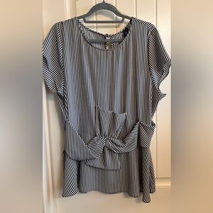 White and Blue striped shirt